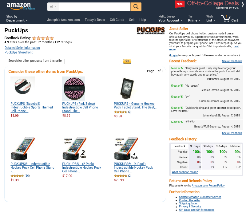 sept 2015 amazon puckups page