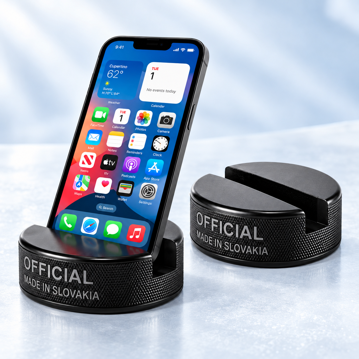 PUCKUPS 2 Pack hockey puck phone stands