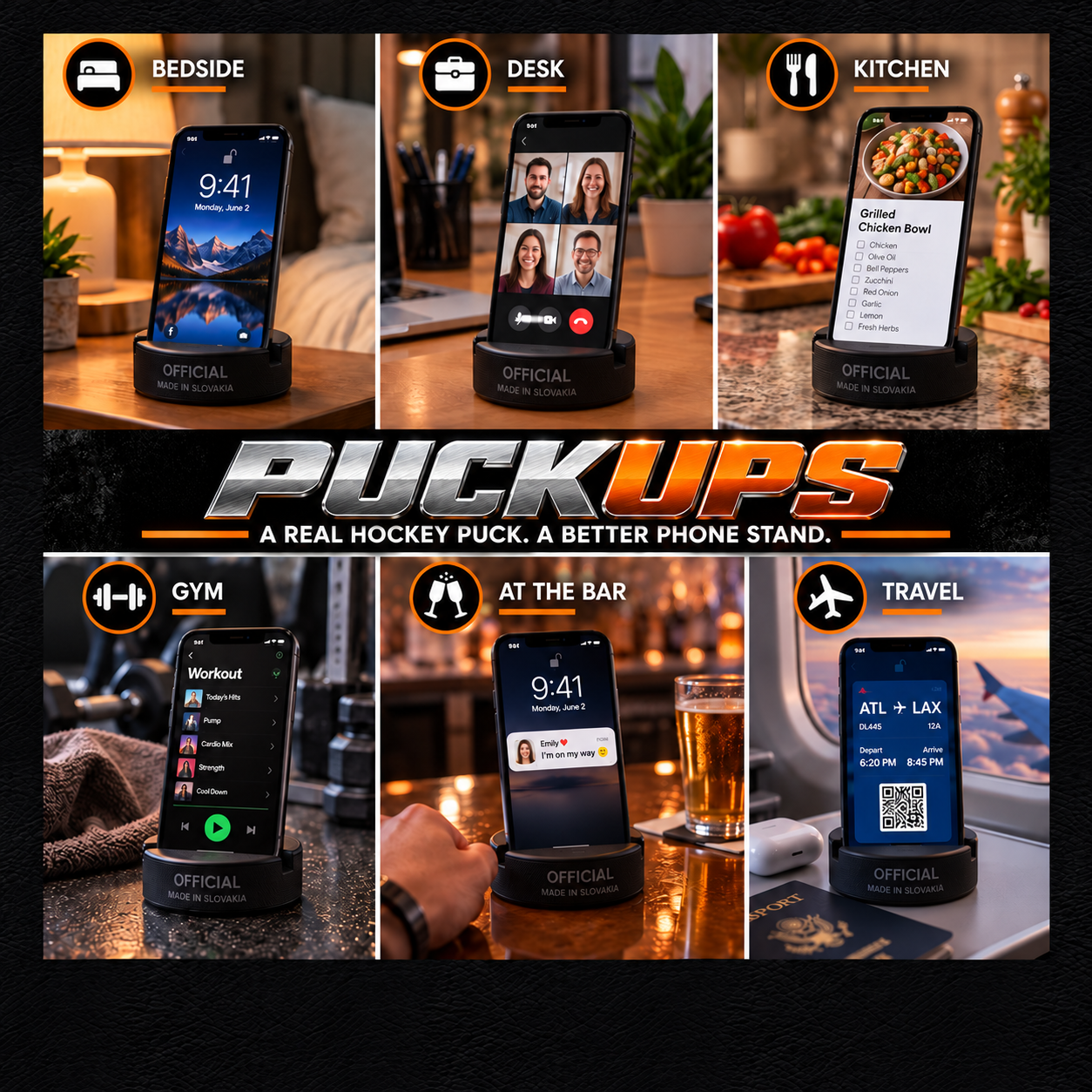 PUCKUPS everyday lifestyle scenes